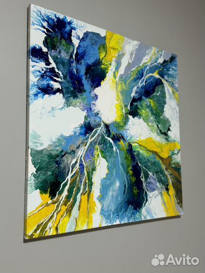 Картина Fluib art Холст 80х80 «Проявленность»