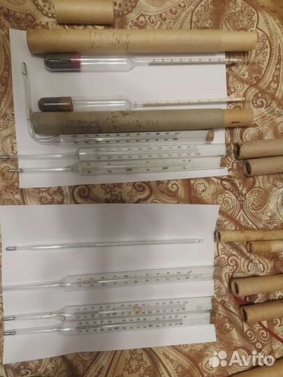 Термометры лабораторные ртутные и ареометры