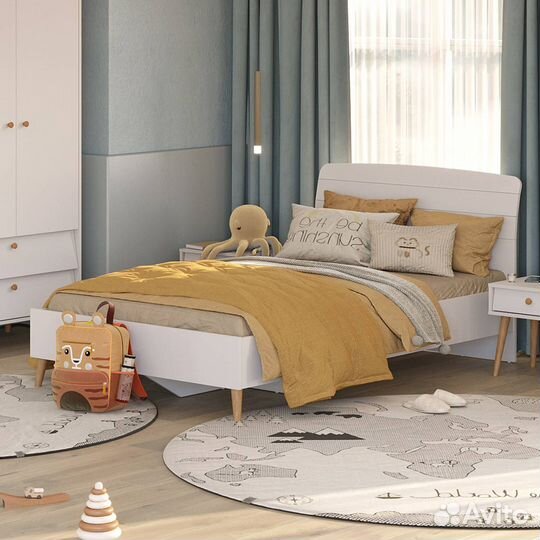 Кровать 1400 Афина 4-22911, цвет кашемир серый, 144,6х210,2х95,7 см