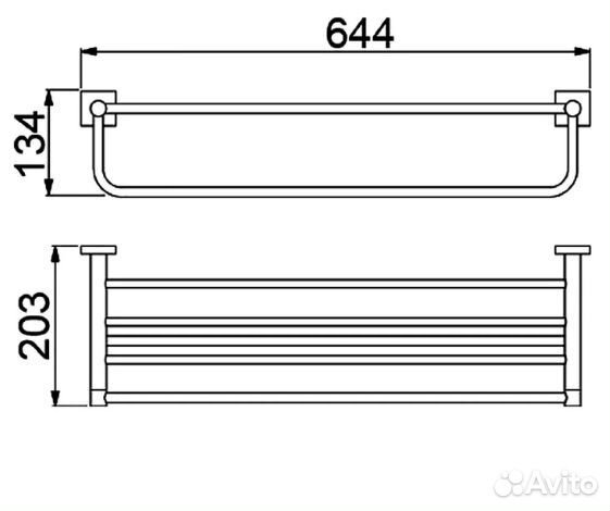 Полка для полотенец Timo Selene 12058/03 черный