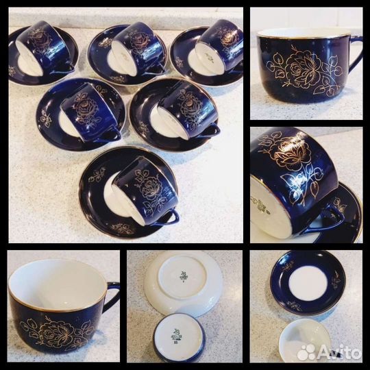 Чайные сервизы СССР. Дулево, лфз, Вербилки, гдр