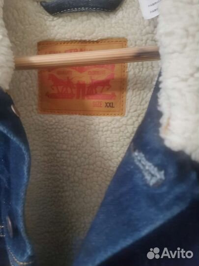 Джинсовая куртка мужская levis шерпа