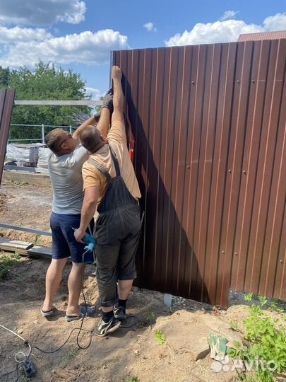 Забор профнастил