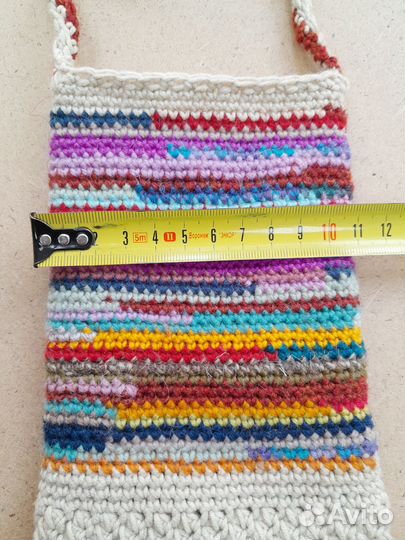 Сумочка для телефона вязаная