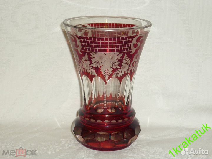 Бокал, кубок. рубиновое стекло эгерманн egermann