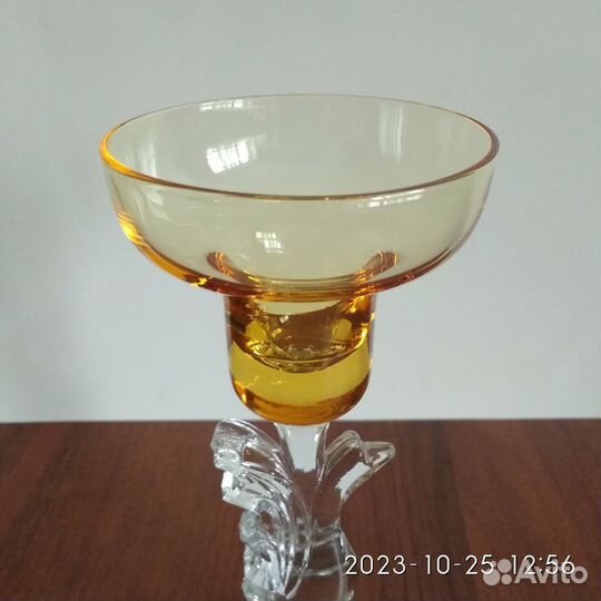 Подсвечник СССР цветное стекло