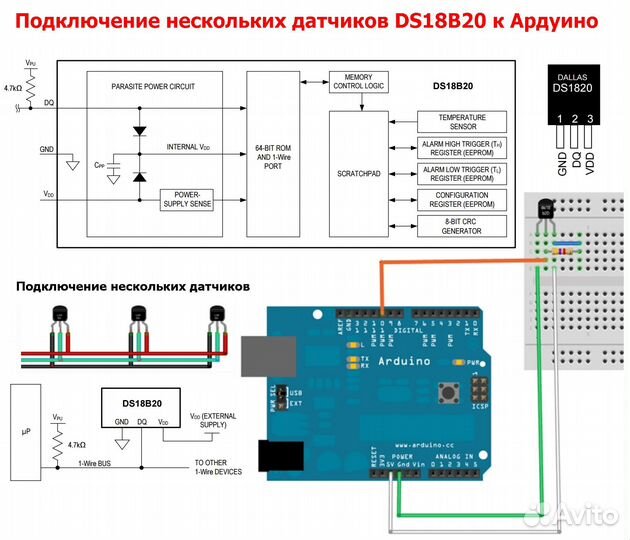 Цифровой датчик температуры DS18B20