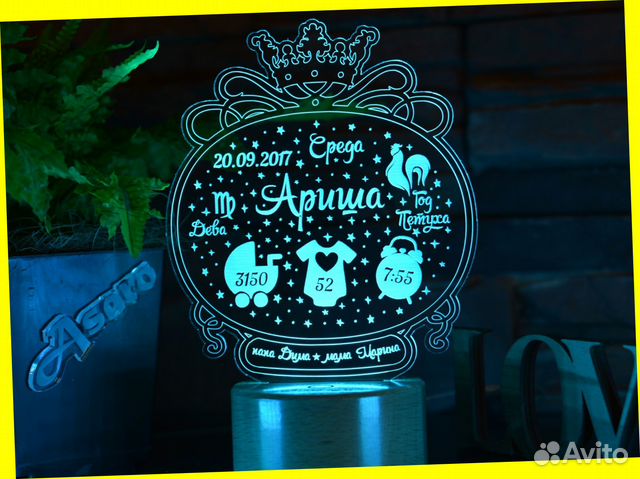 Детский светильник ночник в подарок