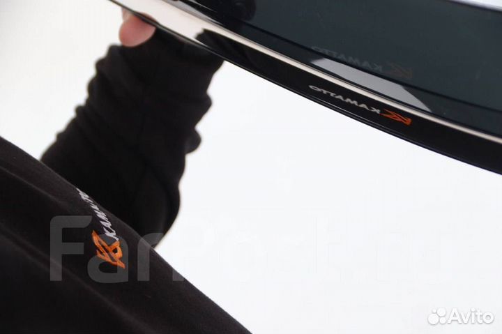 Ветровики Kamatto Honda Vezel 2014-2021 (нерж молд