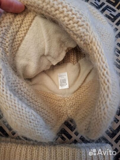 Комплект шапка снуд ангора женский шерсть