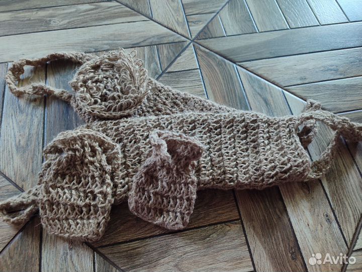 Натуральные джутовые мочалки