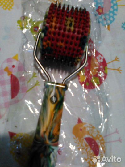 Массажор. игольчатый липко вращающийся с ручкой