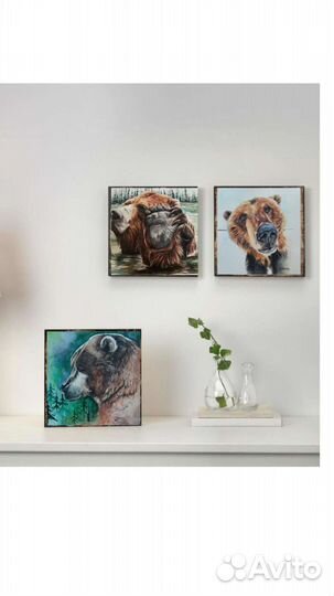 Картина акварелью триптих 