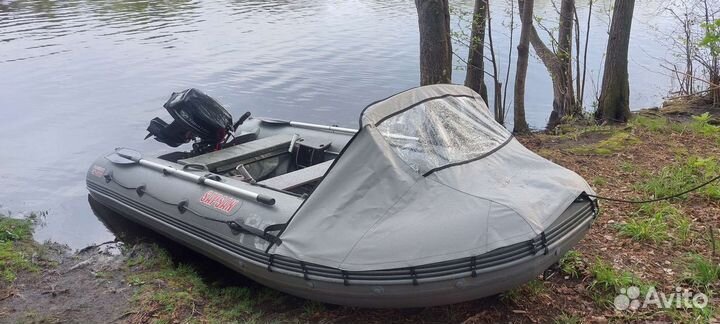 Надувная лодка с мотором,прицп