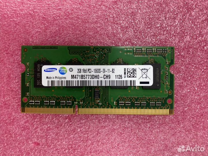 На ноутбук Samsung 2GB DDR3 1333 Mhz Sodimm Есть-2