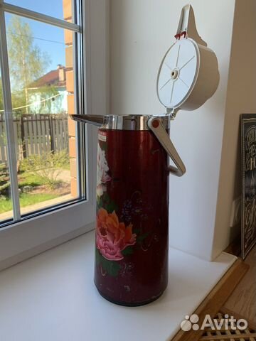 Термос с помпой Китай