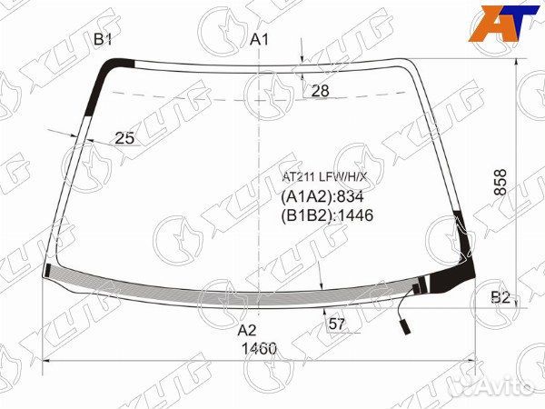 Стекло лобовое toyota avensis