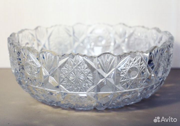 Хрусталь, салатница, Чехословакия, 70-е