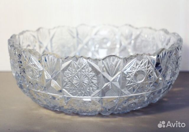 Хрусталь, салатница, Чехословакия, 70-е