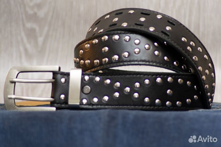 Мужской кожаный ремень ручной работы