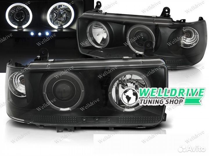 Фары Toyota LC FJ 80 90-97 галоген черные