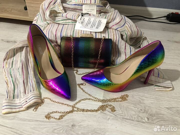 Туфли, рубашка, клатч