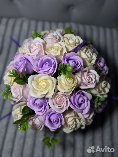 Мыльные цветы Сладкие подарки Букеты мыльные