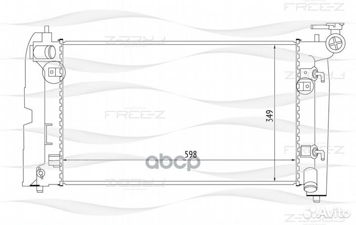 KK0192 радиатор Toyota Corolla 02 KK0192 free-Z