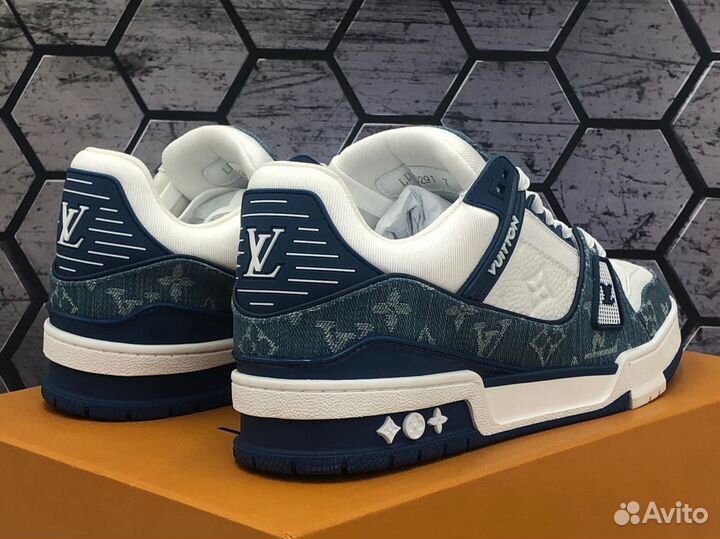 Louis Vuitton Trainer Denim White Blue