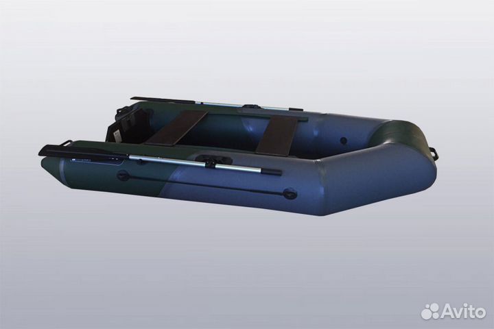 Лодка пвх Big Boat Т250 серо-зеленый