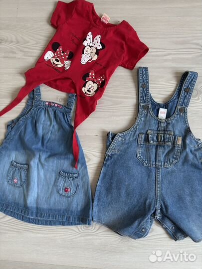 Пакет брендовых вещей на девочку 74 80 86