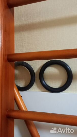 Шведская стенка с турником (деревянная)