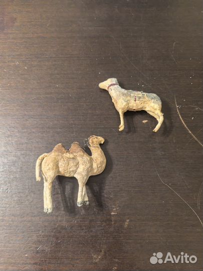 Ватные елочные игрушки собака верблюд