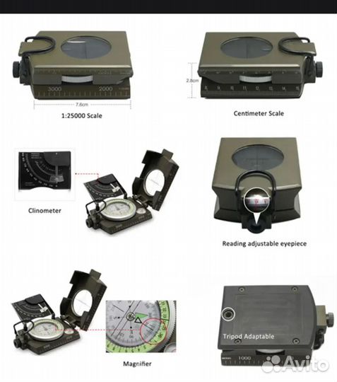 Компас в стальном корпусе