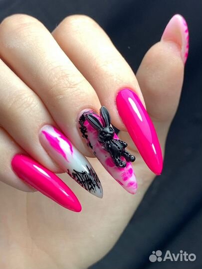 Маникюр наращивание ногтей