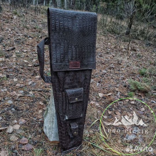 Подарочный набор шампуров в коже 