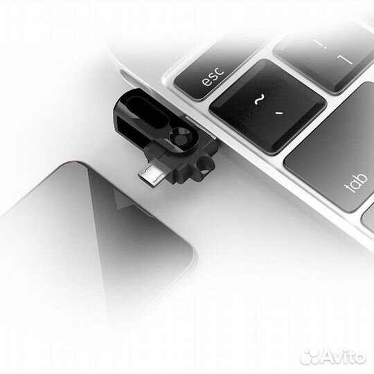 Переходник штекер USB - штекер microUSB