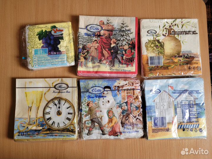 Салфетки бумажные многослойные для декора