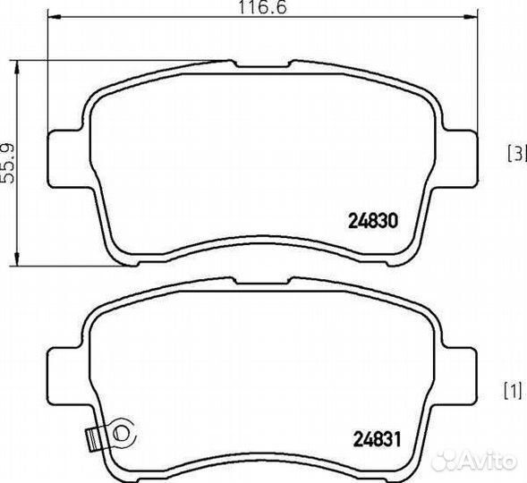 Тормозные колодки передние Suzuki Aerio Liana
