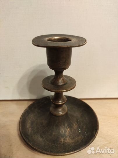Старинный латунный подсвечник кон. 19-нач 20 в