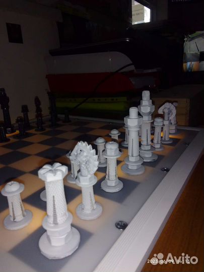 Шахматы ручной работы в стиле стимпанк