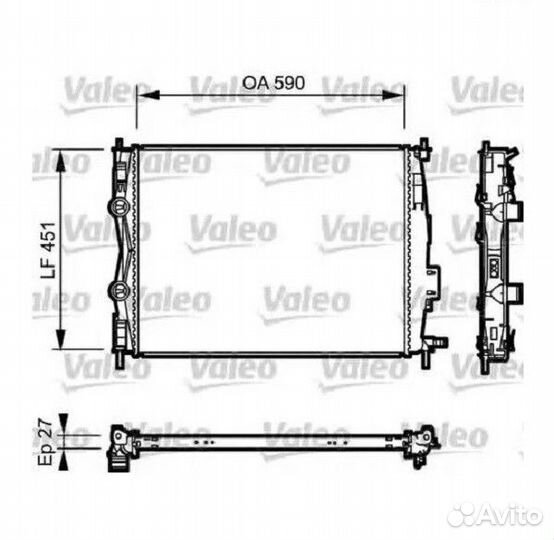 Радиатор охлаждения valeo 735116