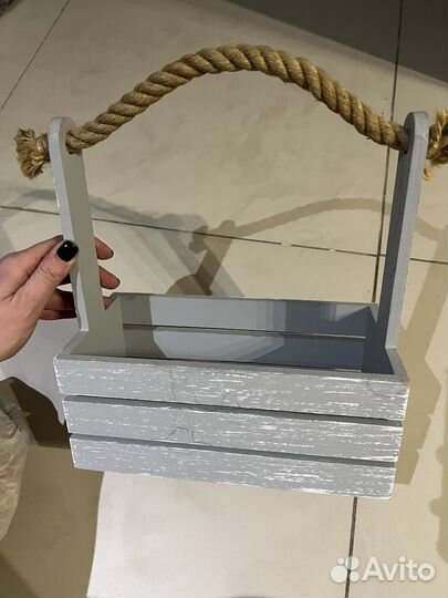 Корзинка деревянная декоративная