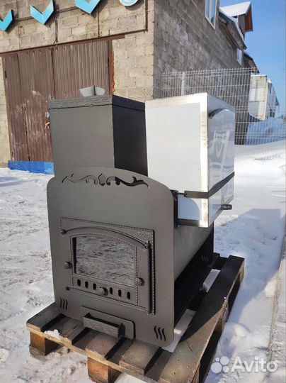 Банная печь на три помещения медведь зк