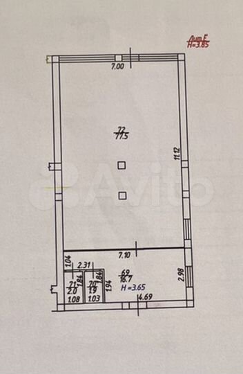 Свободного назначения, 100 м²