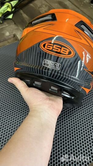 Шлем для мотокросса GSB XP-14 оранжевый