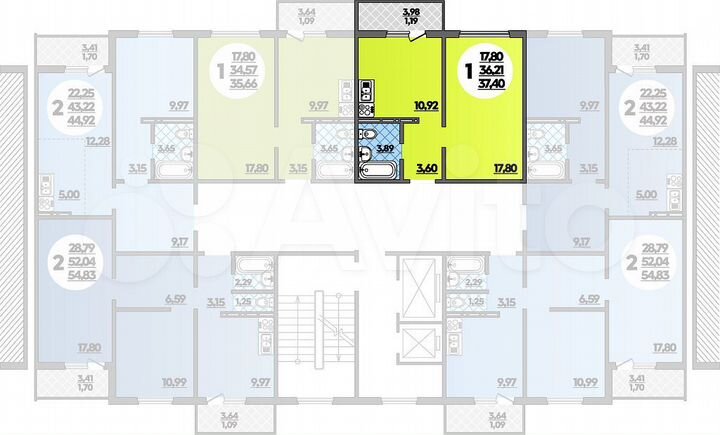 1-к. квартира, 37,4 м², 16/16 эт.