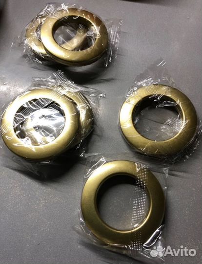 Люверсы для штор 100 штук золото глянец