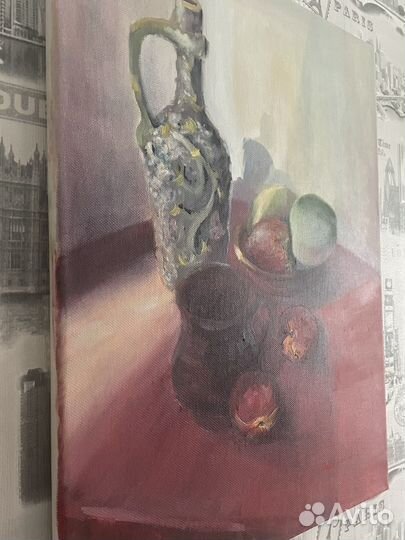 Картина натюрморт Вино и фрукты