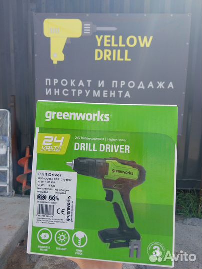 Дрель-шуруповерт Greenworks GD24DD35
